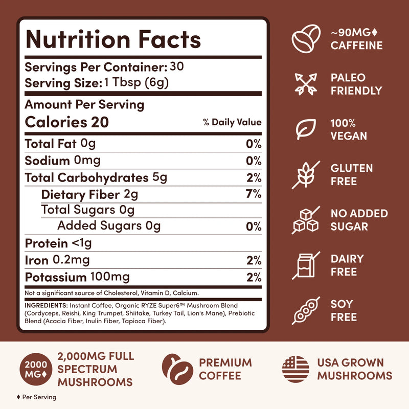 Mushroom Coffee Dark Roast (30 Servings)