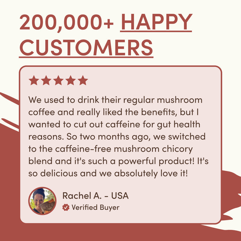 RYZE Mushroom Chicory — Organic Instant Chicory with Shitake \u0026 Lions mane 30 Servings